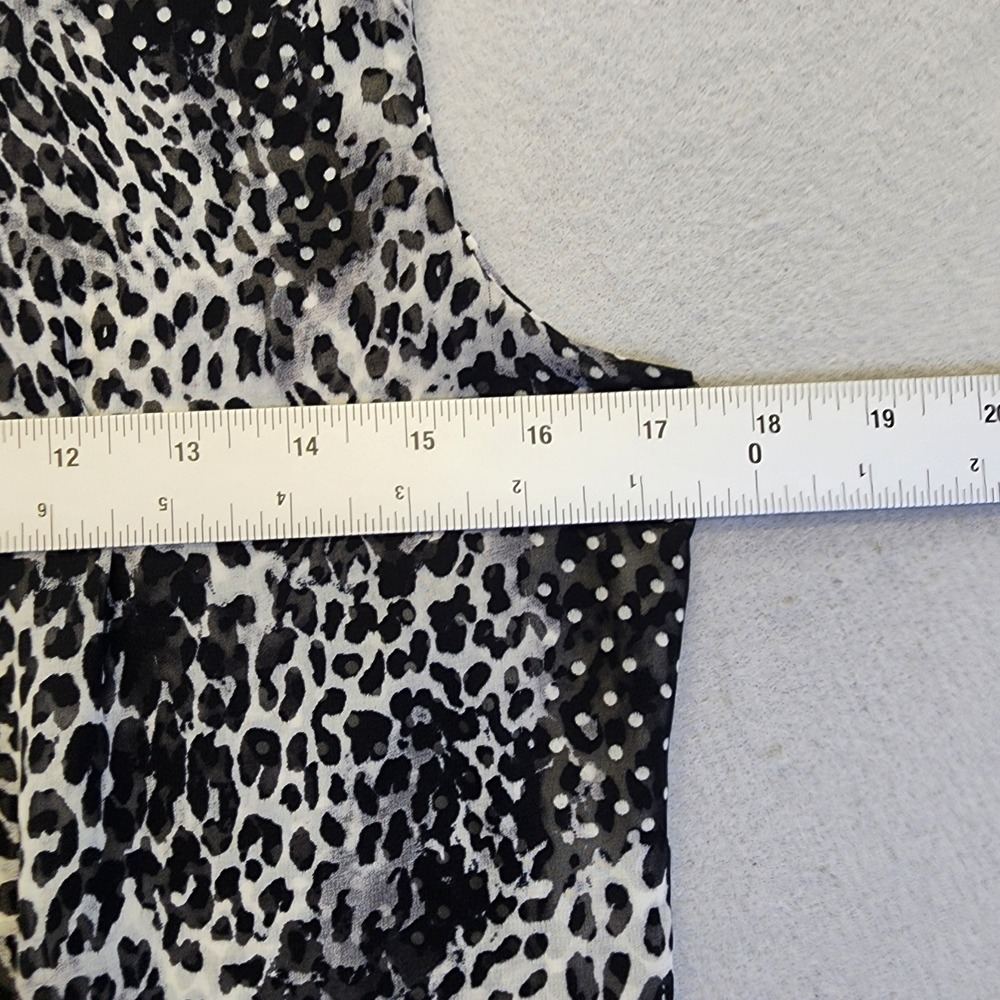 Adele & May Leopard Polka Dot Mixed Print Sleeveless Top Small Black White - Picture 11 of 11